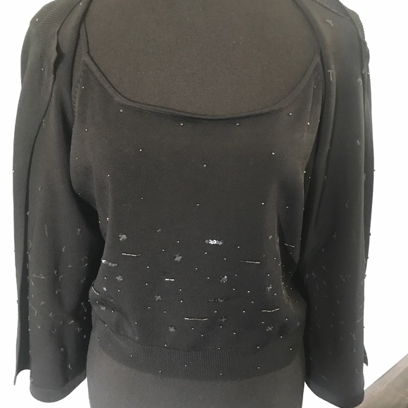 Nicole Miller Beaded Cardigan Set Size Large - Picture 4 of 7